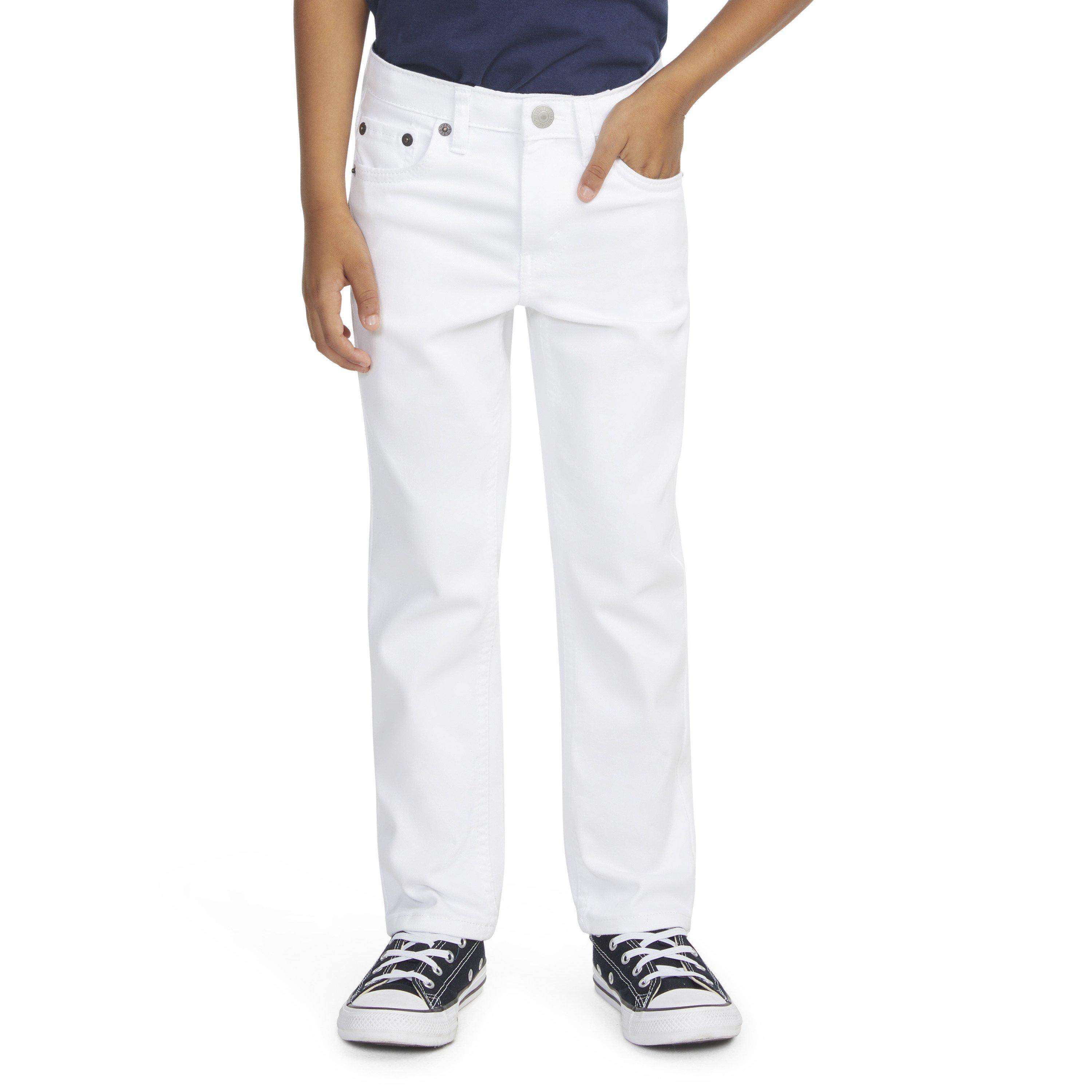 Levi's 511 Eco-Soft Performance Slim Fit White Wash Little Boys' White Denim Straight Jeans - WHITE